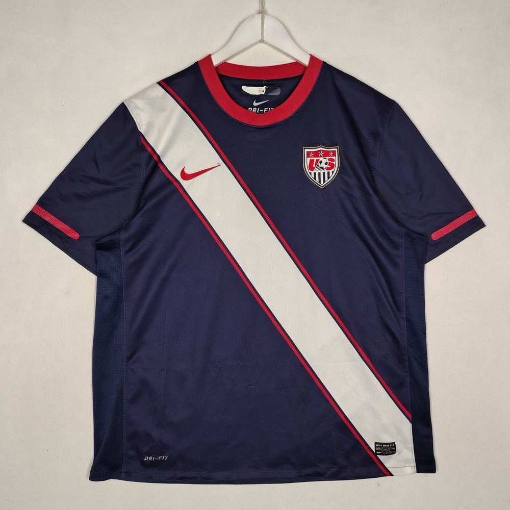 Nike USMNT 2011 2012 Away Jersey Mens XL Navy Blue White Sash Soccer 369253-451